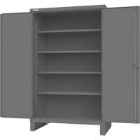Cabinet with Recessed Pegboard Doors, Steel, 4 Shelves, 78" H x 48" W x 30" D, Grey Infinity Industrial Services Inc.