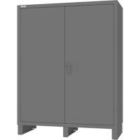 Wardrobe Cabinet with Standard Recessed Doors, Steel, 60" W x 24" D x 78" H, Grey Infinity Industrial Services Inc.