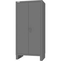 Cabinet with Hanging Bar & Standard Recessed Doors, Steel, 78" H x 36" W x 24" D, Grey Infinity Industrial Services Inc.