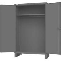Cabinet with Hanging Bar & Standard Recessed Doors, Steel, 78" H x 48" W x 24" D, Grey Infinity Industrial Services Inc.