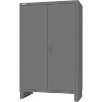 Cabinet with Hanging Bar & Standard Recessed Doors, Steel, 78" H x 48" W x 24" D, Grey Infinity Industrial Services Inc.