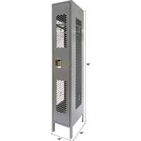Vented Lockers, 12" x 18" x 78", Steel, Grey, Knocked Down, Perforated Infinity Industrial Services Inc.