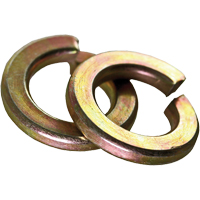 Split Lock Washer, 1/4", Yellow Zinc Infinity Industrial Services Inc.