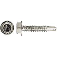Drill-X Self-Drilling Hex Washer, #14 x 1" L, Zinc Plated Infinity Industrial Services Inc.