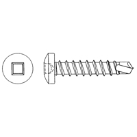 Self Drill Screw Pan, #6 x 3/8" L, Zinc Plated Infinity Industrial Services Inc.