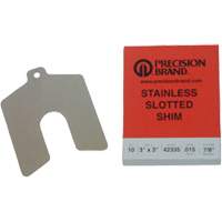 Slotted Shim Assortments, 2" L x 0.001"- 0.125" Thickness, 2" W, Stainless Steel Infinity Industrial Services Inc.