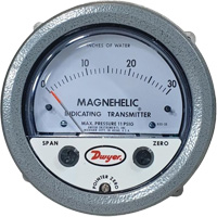 605 Series Magnehelic&reg; Differential Pressure Gauge & Indicating Transmitter, 4" , 0 - 30 in. w.c., Panel Mount, Analogue Infinity Industrial Services Inc.