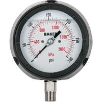 Pressure Gauge, 4-1/2" , 0 - 15 psi/0 - 100 kPa, Bottom Mount, Liquid Filled Analogue Infinity Industrial Services Inc.