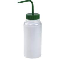 Wide-Mouth Polyethylene Wash Bottle with Green Polypropylene Cap Infinity Industrial Services Inc.