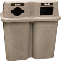 Contenants de recyclage Bullseye, Bord de rue, Plastique, 2 x 22 gal. US Infinity Industrial Services Inc.