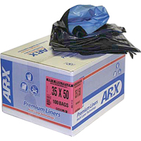 Sacs Premium, 2T-Fort, 26" la x 36" lo, Noir, Capacit&eacute; 64,35 L (17 gal.) Infinity Industrial Services Inc.