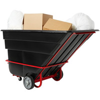 Tilt Truck, Black Recycled Plastic, 1/2 cu.yd., 1400 lbs. Load Capacity Infinity Industrial Services Inc.