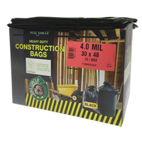 Sacs pour d&eacute;chets pour entrepreneurs, Fort, 30" la x 48" lo, 4 mils, Noir, Capacit&eacute; 124,91 L (33 gal.) Infinity Industrial Services Inc.