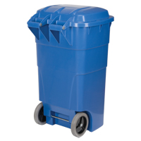 Roll Out Recycling Bin, Curbside, Polyethylene, 65 US gal. Infinity Industrial Services Inc.