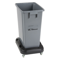 Socle roulant pour contenant &agrave; d&eacute;chets & &agrave; recyclage, Polypropyl&egrave;ne, Noir, Convient aux contenants  Infinity Industrial Services Inc.