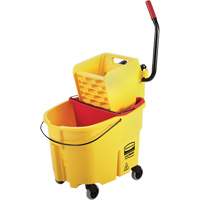 Ensemble de seau pour vadrouille et essoreuse WaveBrake, Pression lat&eacute;rale, 8,75 gal. US (35 pintes), Jaune Infinity Industrial Services Inc.