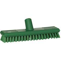 Brosse lave-pont aliment&eacute;e en eau, Crins Extra-ferme, 10-3/4", Polyester, Vert Infinity Industrial Services Inc.