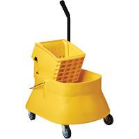 Ensemble de seau pour vadrouille et essoreuse Champ, Pression lat&eacute;rale, 7,5 gal. US (30 pintes), Jaune Infinity Industrial Services Inc.