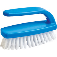 Brosse pour le nettoyage des ongles, 4" l, Soies Synth&eacute;tique, Bleu/Blanc Infinity Industrial Services Inc.