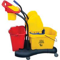 Chariot &agrave; vadrouille multifonction, Pression vers le bas, 9,5 gal. US (38 pintes), Jaune Infinity Industrial Services Inc.