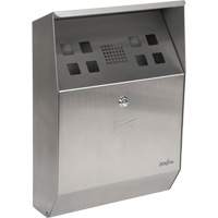 Smoking Receptacle, Wall-Mount, Stainless Steel, 1.6 Litres Capacity, 13-4/5" Height Infinity Industrial Services Inc.