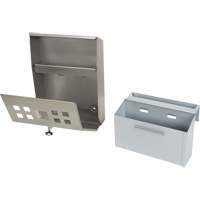 Smoking Receptacle, Wall-Mount, Stainless Steel, 1.6 Litres Capacity, 13-4/5" Height Infinity Industrial Services Inc.