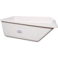 Bac de rangement &agrave; rebord inclin&eacute; avec vidange, Plastique, Blanc Infinity Industrial Services Inc.