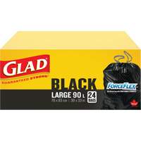 90L Garbage Bags, Regular, 30" W x 33" L, Black Infinity Industrial Services Inc.