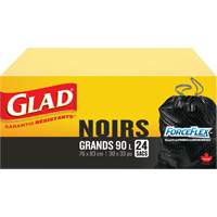 90L Garbage Bags, Regular, 30" W x 33" L, Black Infinity Industrial Services Inc.