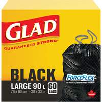 90L Garbage Bags, Regular, 30" W x 33" L, Black Infinity Industrial Services Inc.