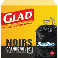 90L Garbage Bags, Regular, 30" W x 33" L, Black Infinity Industrial Services Inc.