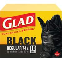 74L Garbage Bags, Regular, 26" W x 33" L, Black Infinity Industrial Services Inc.