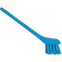 Brosse avec rebord grattoir, Soies Ferme, Longueur de 6", Bleu Infinity Industrial Services Inc.