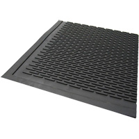 Outdoor Mat, Rubber, Scraper Type, Solid Pattern, 3' x 5', Black Infinity Industrial Services Inc.
