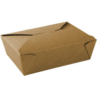 Contenants pour aliments &agrave; emporter Kraft, Ondul&eacute;, Rectangulaire Infinity Industrial Services Inc.