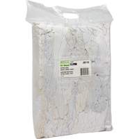 Recycled Material Wiping Rags, Cotton, White, 10 lbs. Infinity Industrial Services Inc.