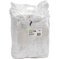 Recycled Material Wiping Rags, Cotton, White, 25 lbs. Infinity Industrial Services Inc.