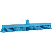 Heavy-Duty Push Broom, Fine/Stiff Bristles, 24", Blue Infinity Industrial Services Inc.