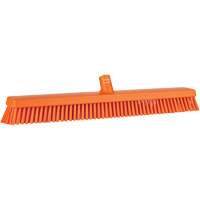 Heavy-Duty Push Broom, Fine/Stiff Bristles, 24", Orange Infinity Industrial Services Inc.