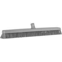 Heavy-Duty Push Broom, Fine/Stiff Bristles, 24", Grey Infinity Industrial Services Inc.
