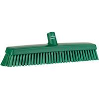 Push Broom Head, Fine/Stiff Bristles, 16-1/2", Polyester/Polypropylene, Green Infinity Industrial Services Inc.