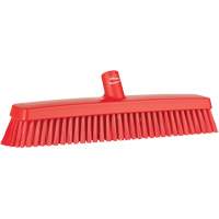 Push Broom Head, Fine/Stiff Bristles, 16-1/2", Polyester/Polypropylene, Red Infinity Industrial Services Inc.