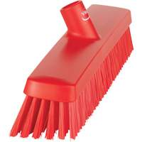 Push Broom Head, Fine/Stiff Bristles, 16-1/2", Polyester/Polypropylene, Red Infinity Industrial Services Inc.