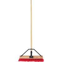 Push Broom with Braced Handle, 18", Medium, PVC Bristles Infinity Industrial Services Inc.