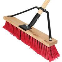 Push Broom with Braced Handle, 18", Medium, PVC Bristles Infinity Industrial Services Inc.