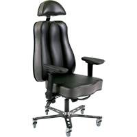 Chaise ergonomique 24 h Synergo II, Vinyle, Noir/gris, Capacit&eacute; 350 lb Infinity Industrial Services Inc.