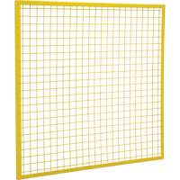 Wire Mesh Partition Components - Panels, 4' H x 4' W, Yellow Infinity Industrial Services Inc.