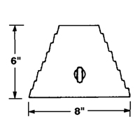 Wheel Chock, 9" x 8" x 6", Black Infinity Industrial Services Inc.