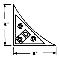 Wheel Chock, 8" x 8" x 8", Black Infinity Industrial Services Inc.