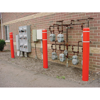 Capuchons en polyethylene pour borne de protection, 6-5/8" dia. x 52" l, Rouge Infinity Industrial Services Inc.